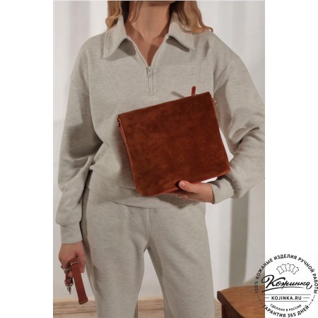  Женская кожаная сумка "Саманта" (рыжий)